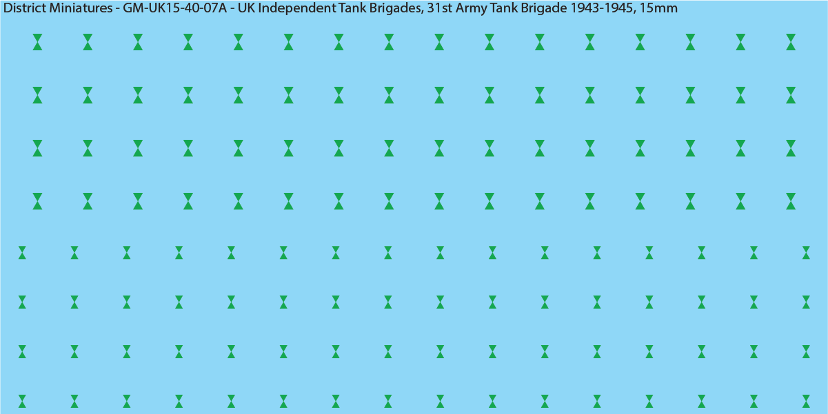 WW2 British - UK Divisional and Brigade Insignia for Armoured/Tanks (Multiple Options), 15mm Decals