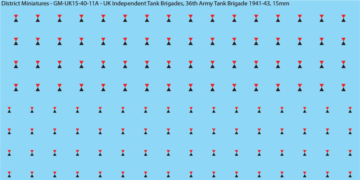 WW2 British - UK Divisional and Brigade Insignia for Armoured/Tanks (Multiple Options), 15mm Decals