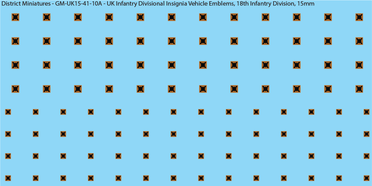 WW2 British - UK Infantry Divisions (Vehicles) #1, 15mm Decals
