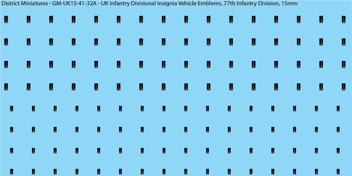 WW2 British - UK Infantry Divisions (Vehicles) #1, 15mm Decals