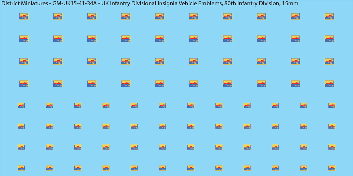 WW2 British - UK Infantry Divisions (Vehicles) #1, 15mm Decals