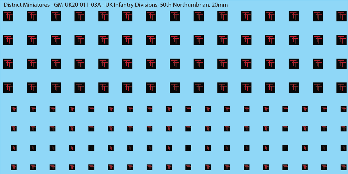 WW2 British - UK Infantry Divisions (Vehicles), 20mm Decals