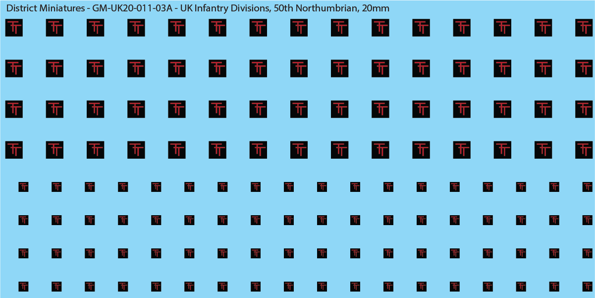 WW2 British - UK Infantry Divisions (Vehicles) #1, 20mm Decals