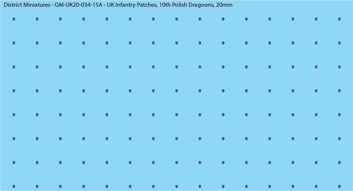 WW2 British - UK Infantry Patches (Multiple Options), 20mm Decals