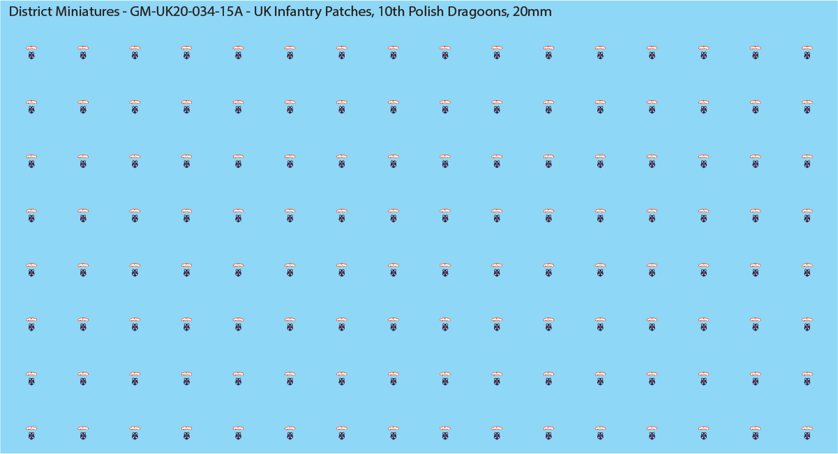 WW2 British - UK Infantry Patches (Multiple Options), 20mm Decals
