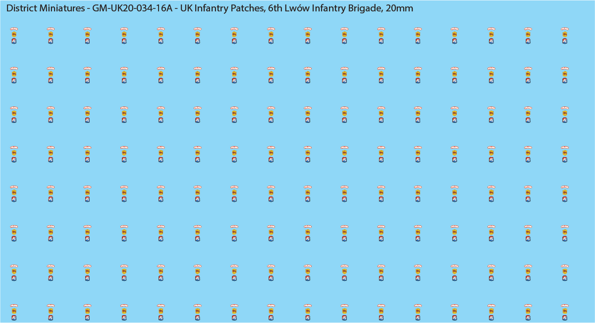 WW2 British - UK Infantry Patches (Multiple Options), 20mm Decals