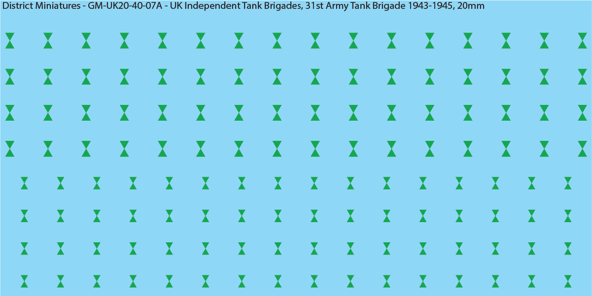 WW2 British - UK Divisional and Brigade Insignia for Armoured/Tanks (Multiple Options), 20mm Decals