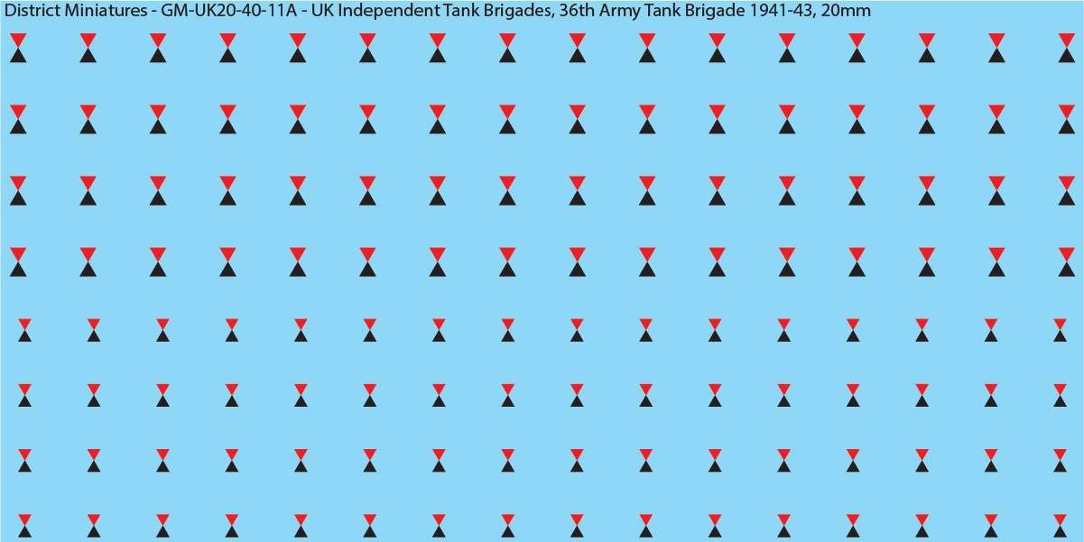 WW2 British - UK Divisional and Brigade Insignia for Armoured/Tanks (Multiple Options), 20mm Decals