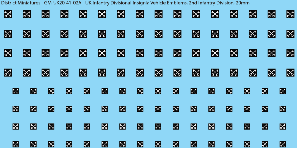 WW2 British - UK Infantry Divisions (Vehicles) #1, 20mm Decals