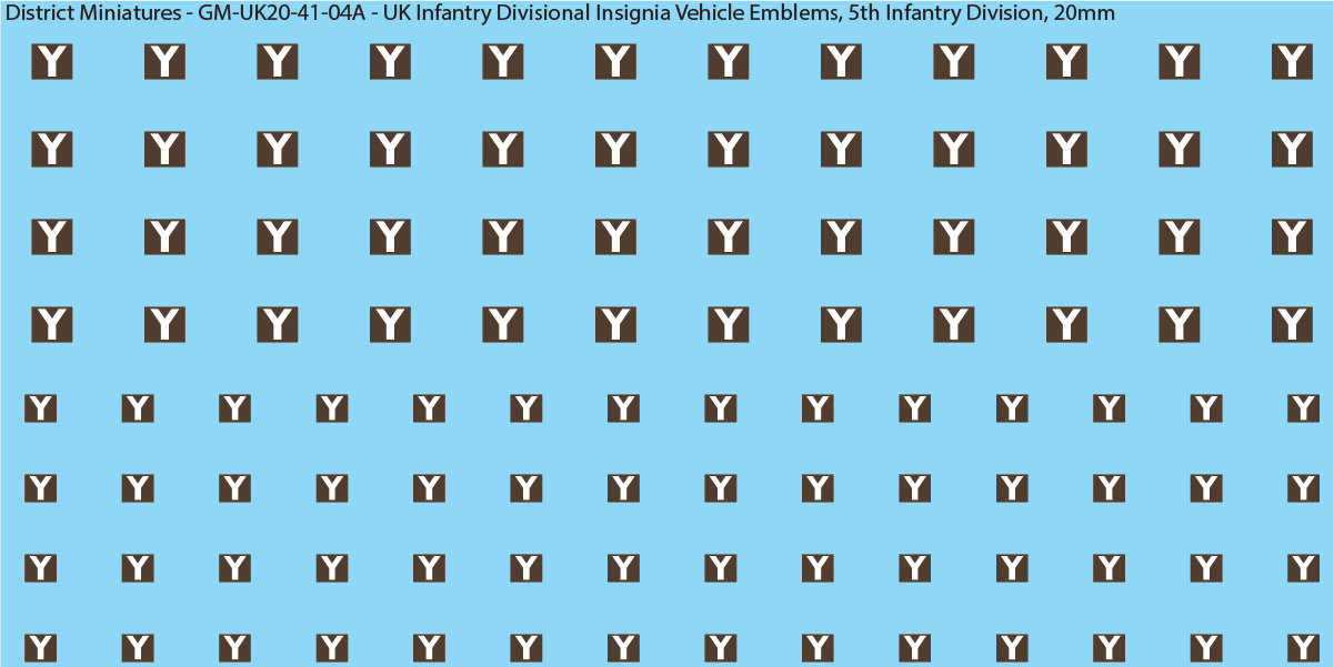 WW2 British - UK Infantry Divisions (Vehicles) #1, 20mm Decals