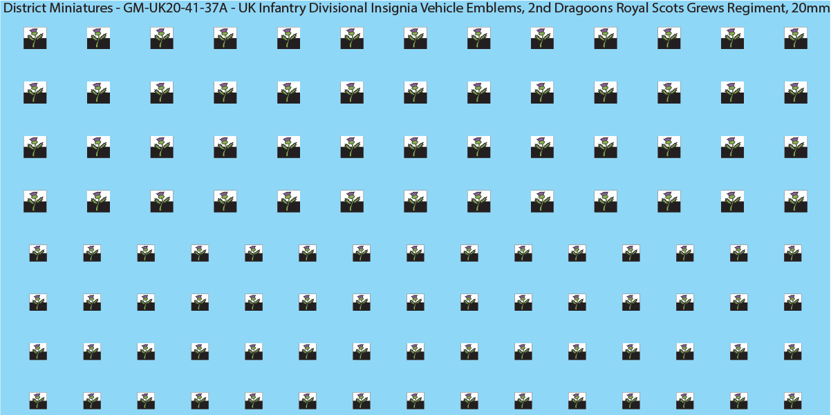 WW2 British - UK Infantry Divisions (Vehicles) #1, 20mm Decals