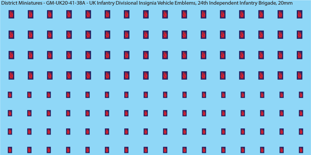 WW2 British - UK Infantry Divisions (Vehicles) #1, 20mm Decals