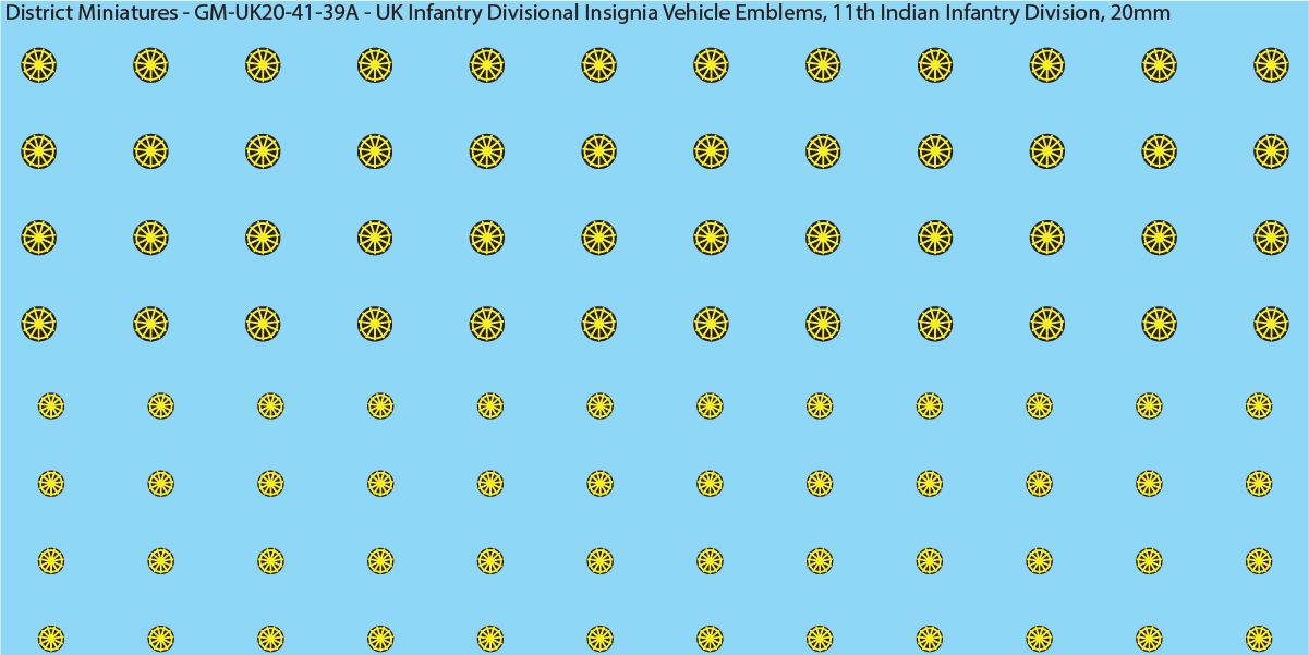 WW2 British - UK Infantry Divisions (Vehicles) #1, 20mm Decals
