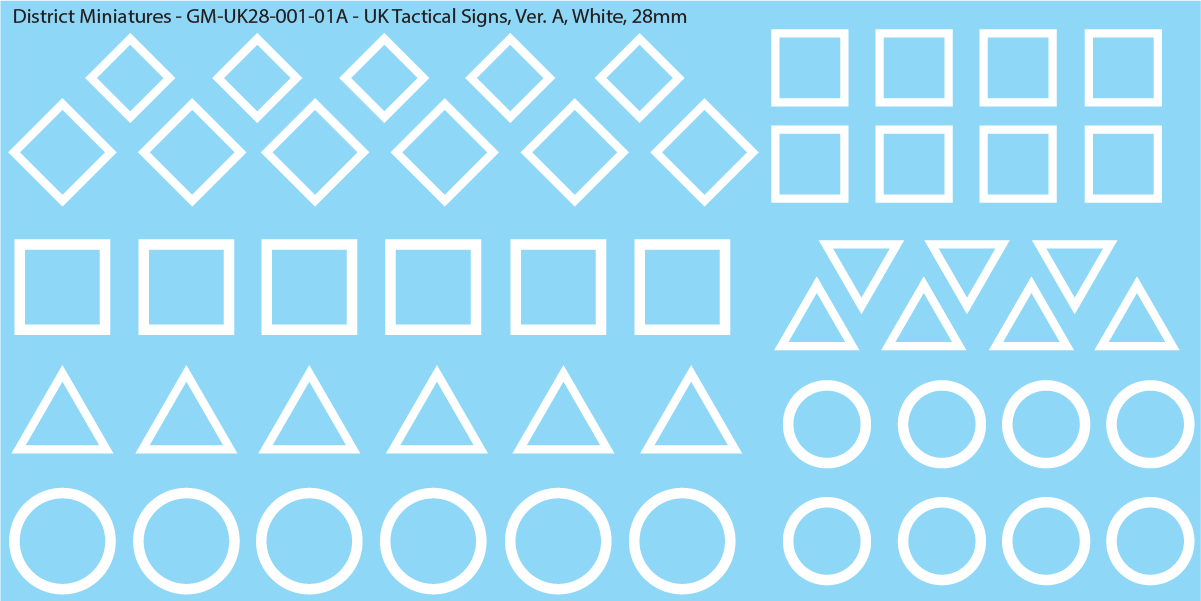 WW2 British - Tactical Signs, 28mm Decals – District Miniatures