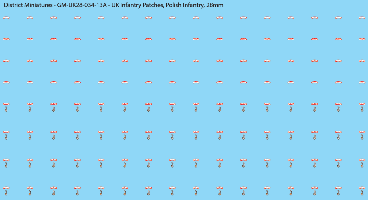 WW2 British - UK Infantry Patches (Multiple Options), 28mm Decals