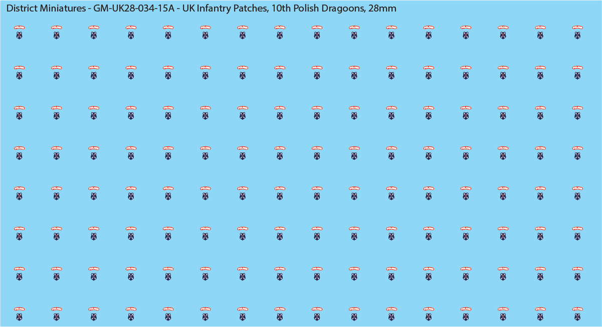 WW2 British - UK Infantry Patches (Multiple Options), 28mm Decals