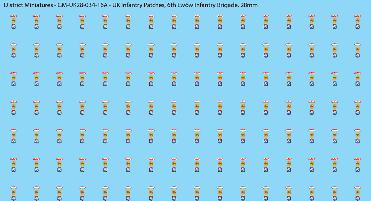 WW2 British - UK Infantry Patches (Multiple Options), 28mm Decals