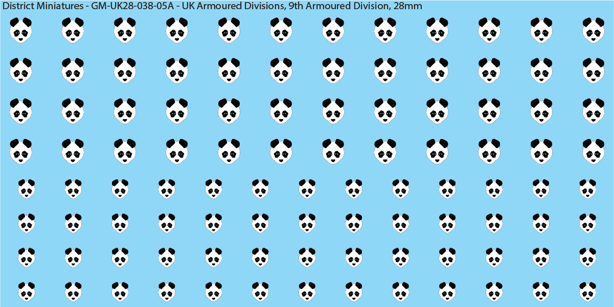 WW2 British - UK Divisional and Brigade Insignia for Armoured/Tanks (Multiple Options), 28mm Decals