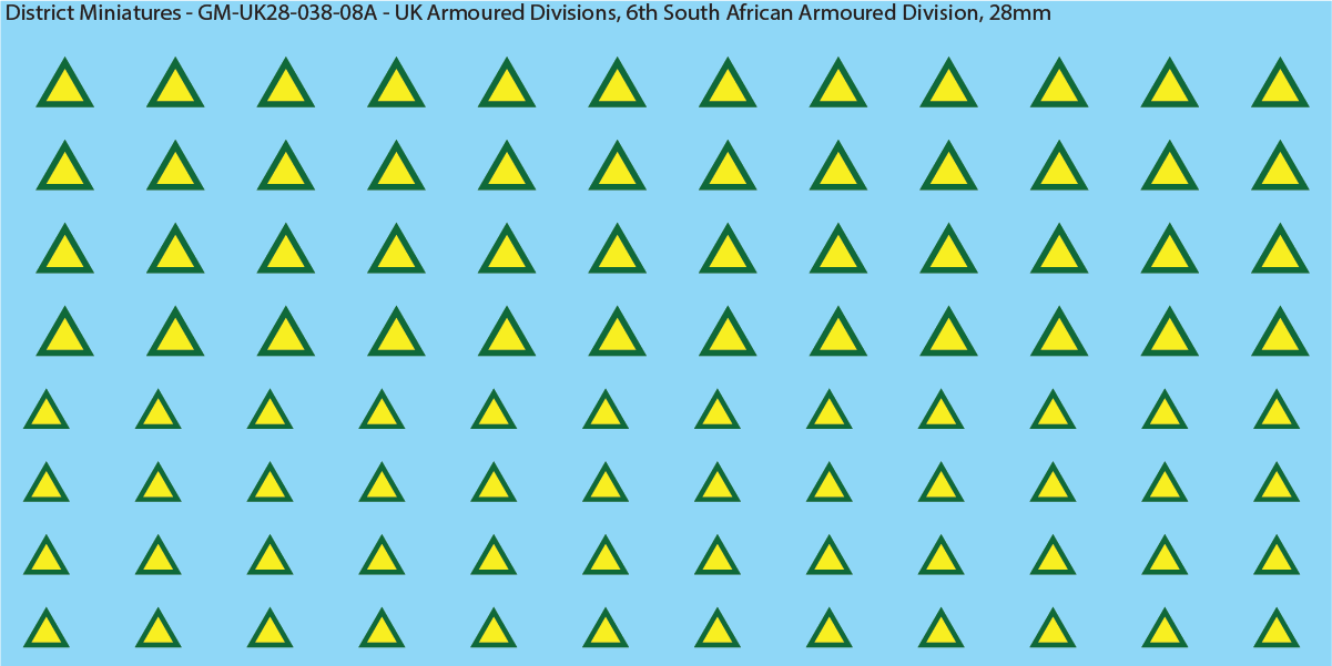 WW2 British - UK Divisional and Brigade Insignia for Armoured/Tanks (Multiple Options), 28mm Decals