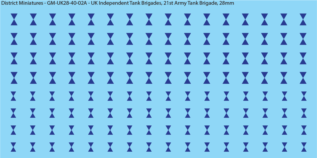 WW2 British - UK Divisional and Brigade Insignia for Armoured/Tanks (Multiple Options), 28mm Decals