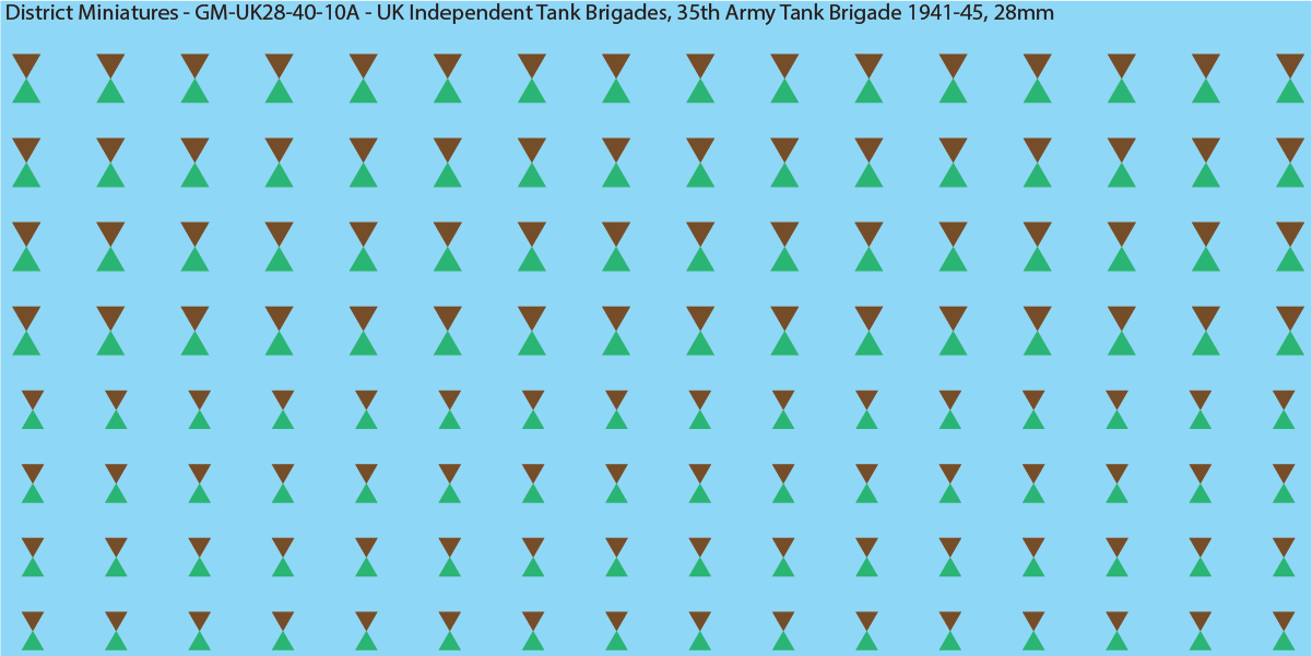 WW2 British - UK Divisional and Brigade Insignia for Armoured/Tanks (Multiple Options), 28mm Decals