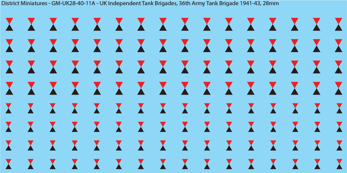 WW2 British - UK Divisional and Brigade Insignia for Armoured/Tanks (Multiple Options), 28mm Decals