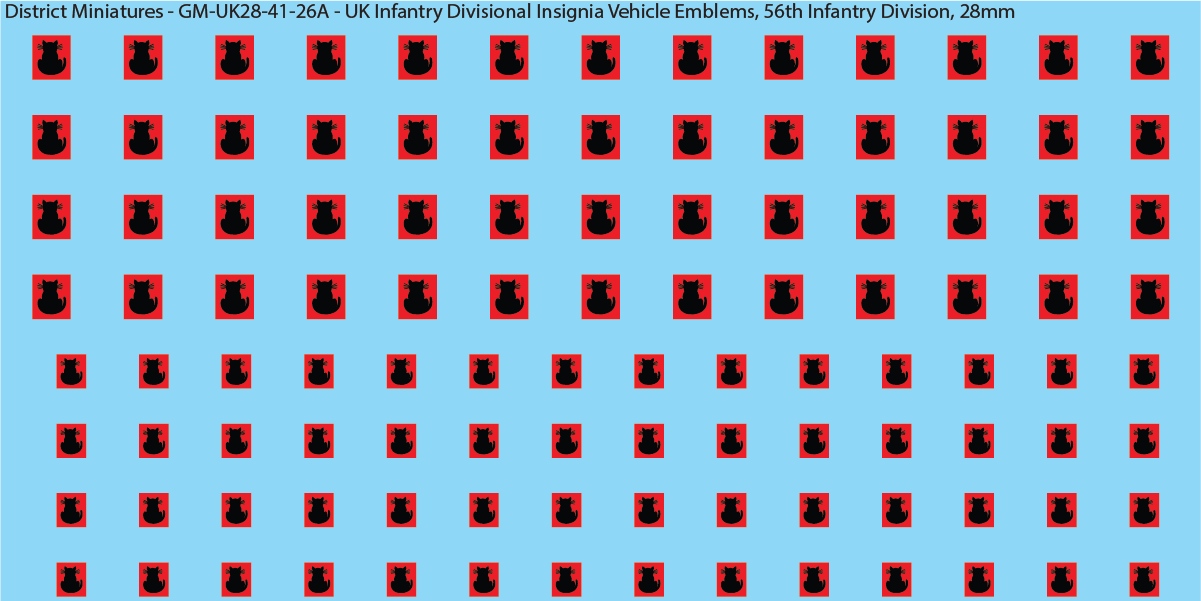 WW2 British - UK Infantry Divisions (Vehicles) #1, 28mm Decals