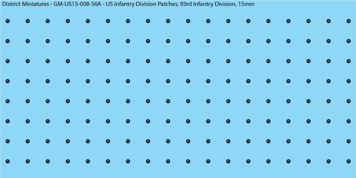 WW2 US - US Infantry Division Patches (Multiple Options), 15mm Decals