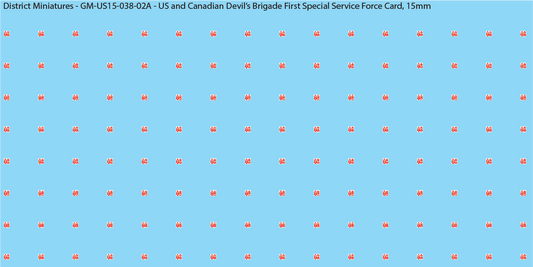 WW2 US and Canadian Devil's Brigade First Special Service Force Card, 15mm Decals