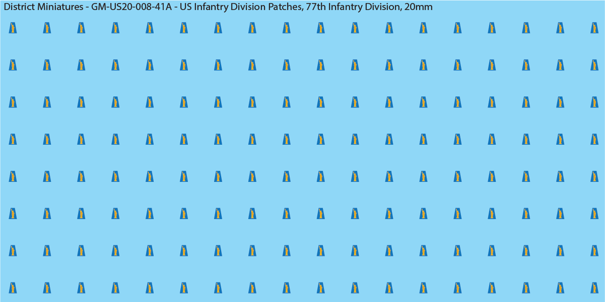 WW2 US - US Infantry Division Patches (Multiple Options), 20mm Decals