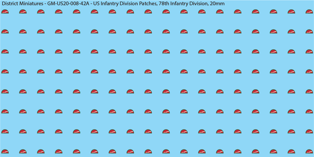 WW2 US - US Infantry Division Patches (Multiple Options), 20mm Decals