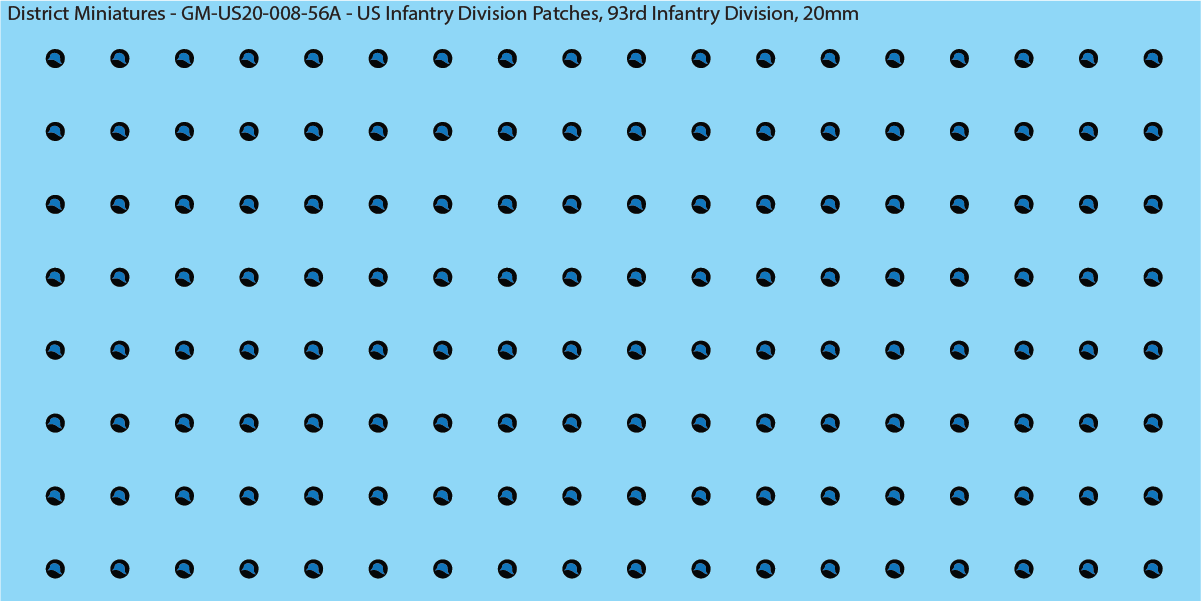 WW2 US - US Infantry Division Patches (Multiple Options), 20mm Decals