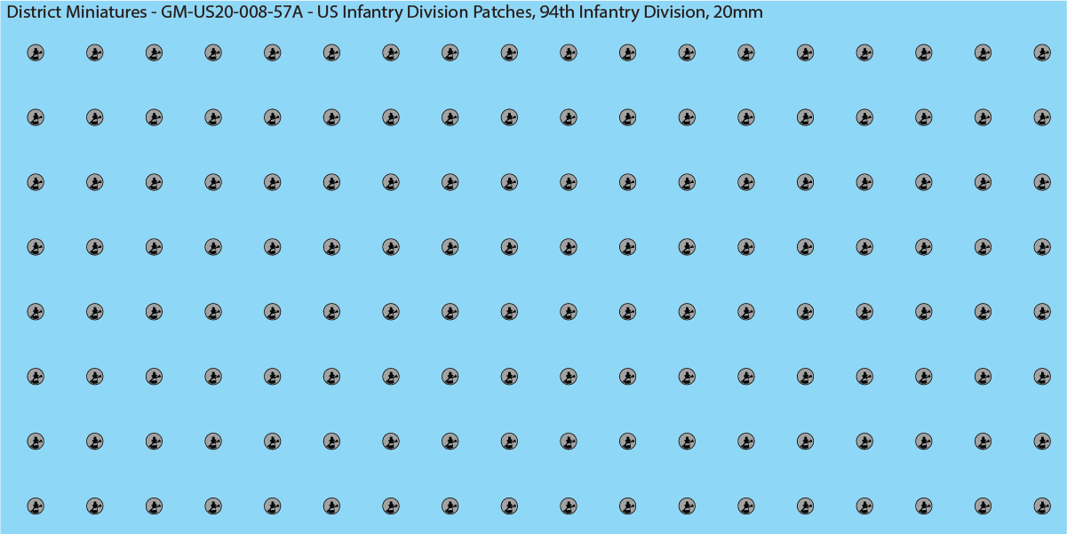 WW2 US - US Infantry Division Patches (Multiple Options), 20mm Decals