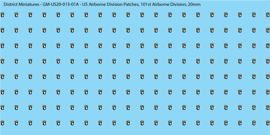 WW2 US - US Airborne Division Patches (Multiple Options), 20mm Decals