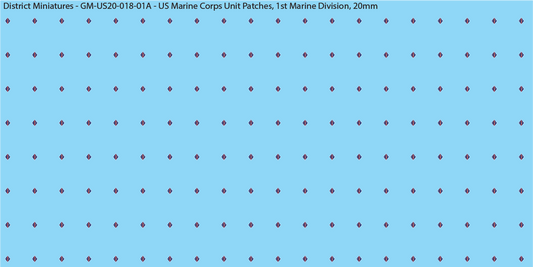 WW2 US - US Marine Unit Patches (Multiple Options), 20mm Decals