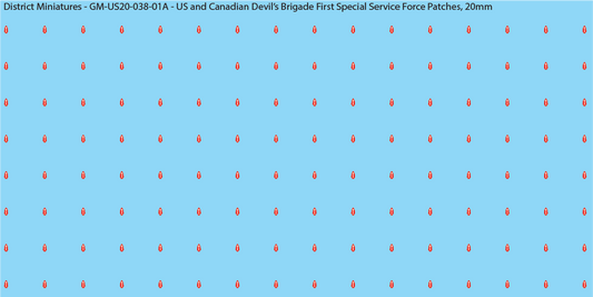 WW2 US and Canadian Devil's Brigade First Special Service Force Patches, 20mm Decals
