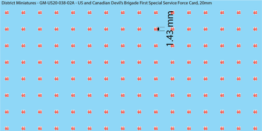 WW2 US and Canadian Devil's Brigade First Special Service Force Card, 20mm Decals