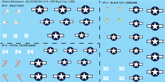 PBY Black Cat, 1/300 Decals