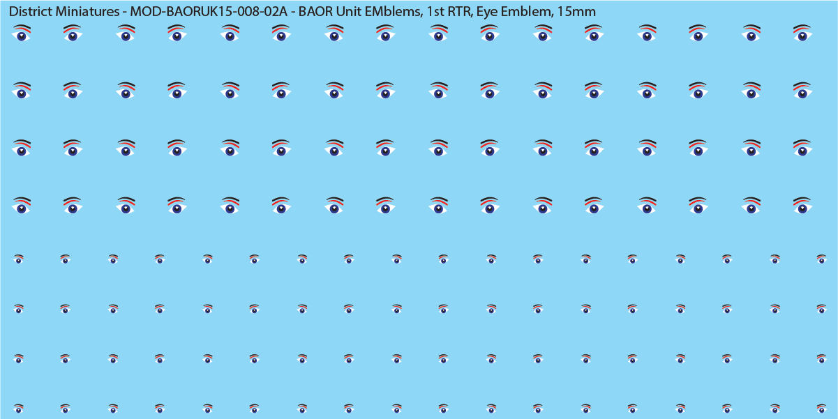 UK BAOR - BAOR Unit Emblems, 15mm