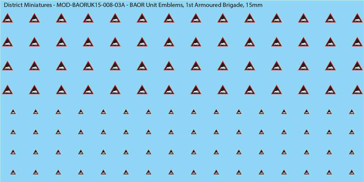 UK BAOR - BAOR Unit Emblems, 15mm