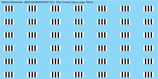 UK BAOR - Rear Convoy Signs, 28mm