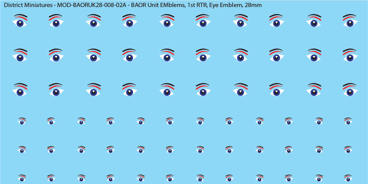 UK BAOR - BAOR Unit Emblems, 28mm