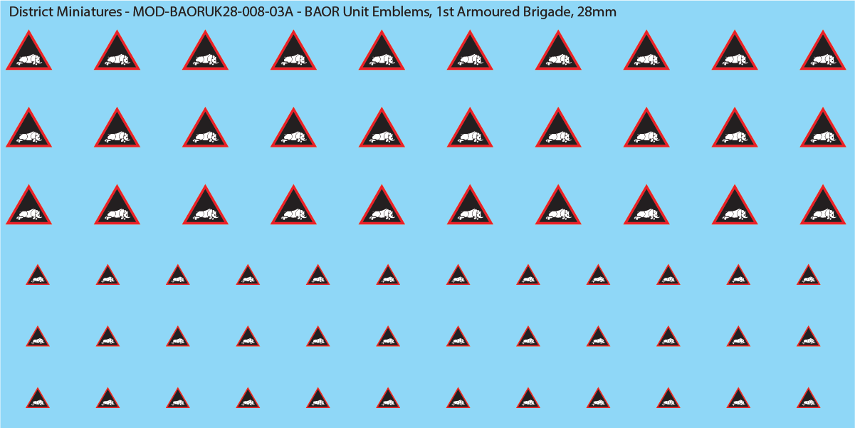 UK BAOR - BAOR Unit Emblems, 28mm