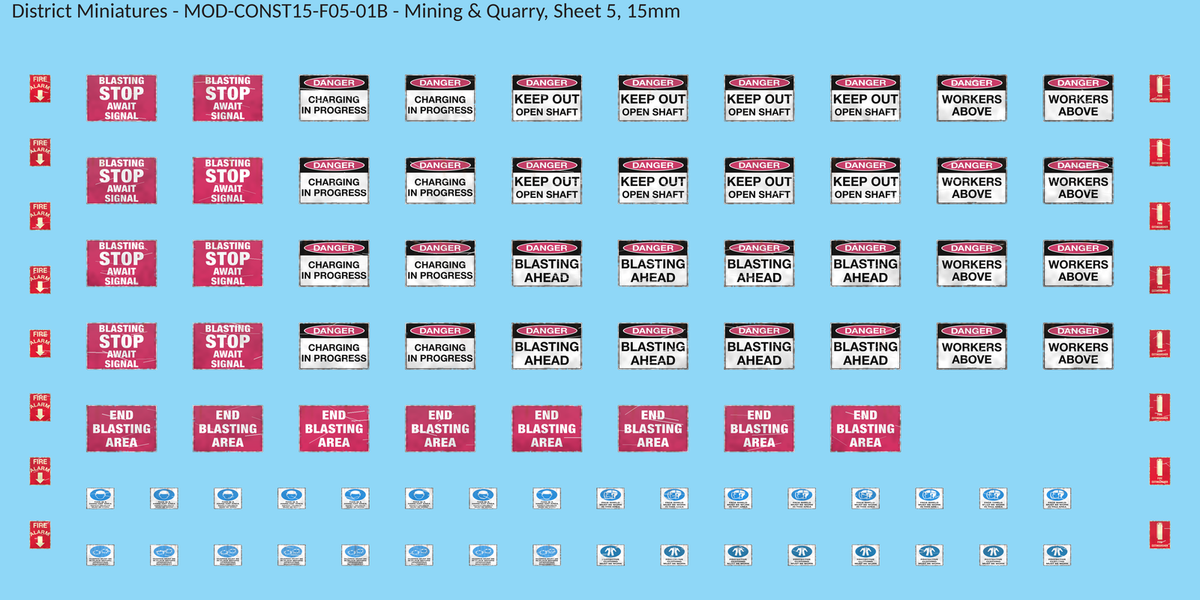 Mining & Quarry, Sheet 5, 15mm decal sheet, weathered finish