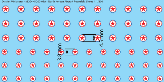 Modern North Korean Aircraft Roundels (Multiple Options), 1/200 Decals