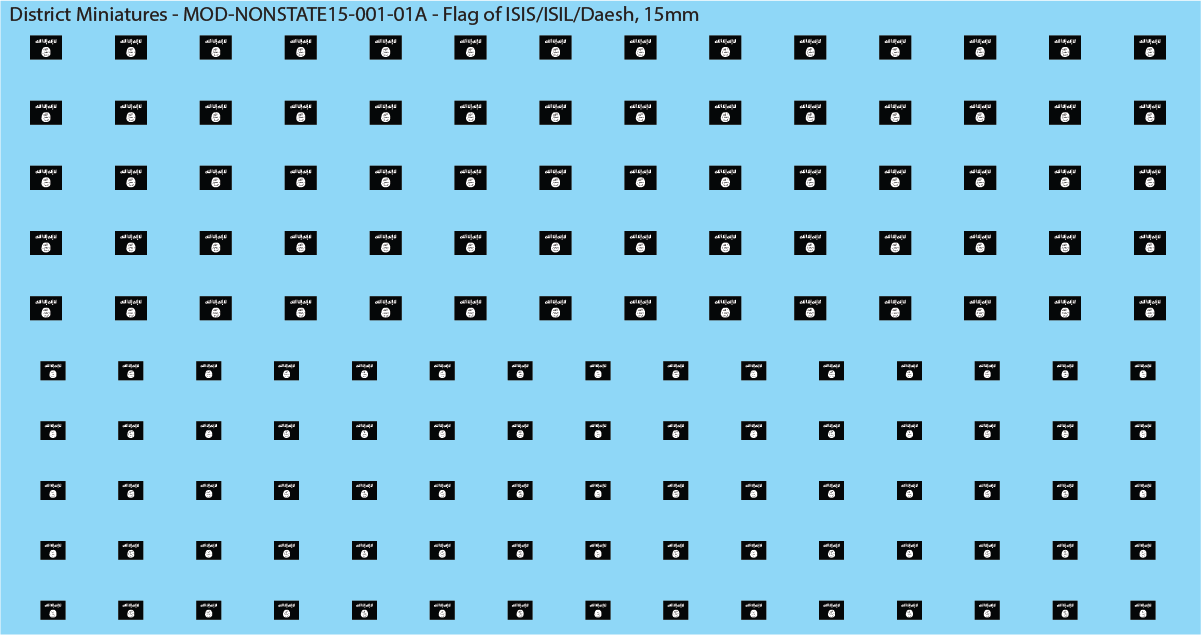 Flag of ISIS/ISIL/Daesh, 15mm