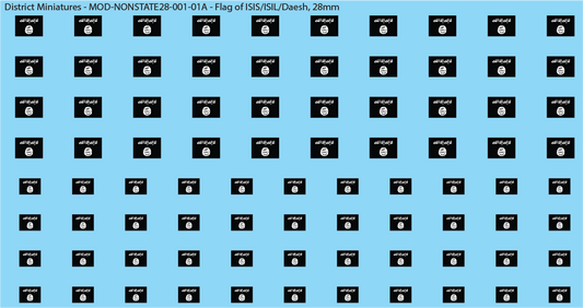 Flag of ISIS/ISIL/Daesh, 28mm