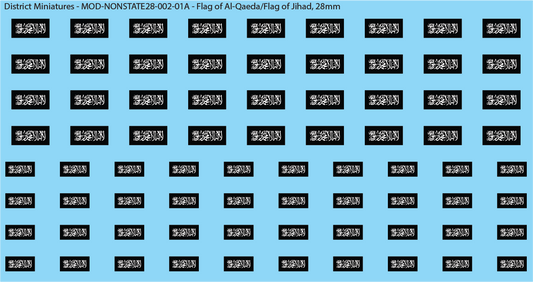 Flag of Al-Qaeda/Flag of Jihad, 28mm