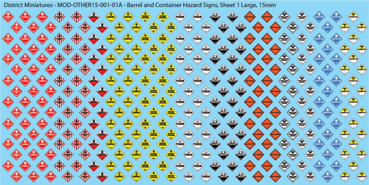 Barrel and Container Hazard Signs, 15mm