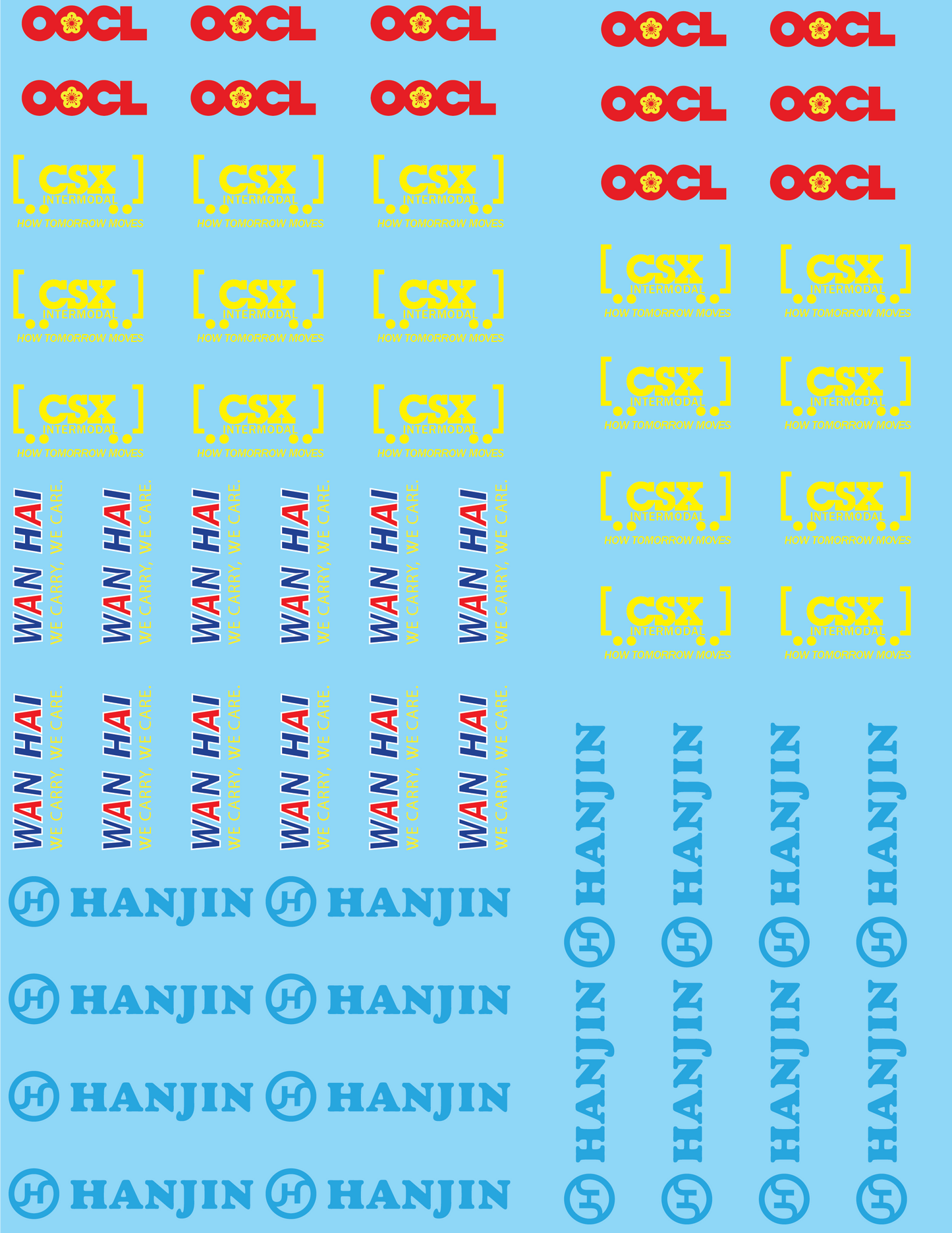 Shipping Container Company Logos (Multiple Options), 15mm